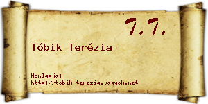 Tóbik Terézia névjegykártya